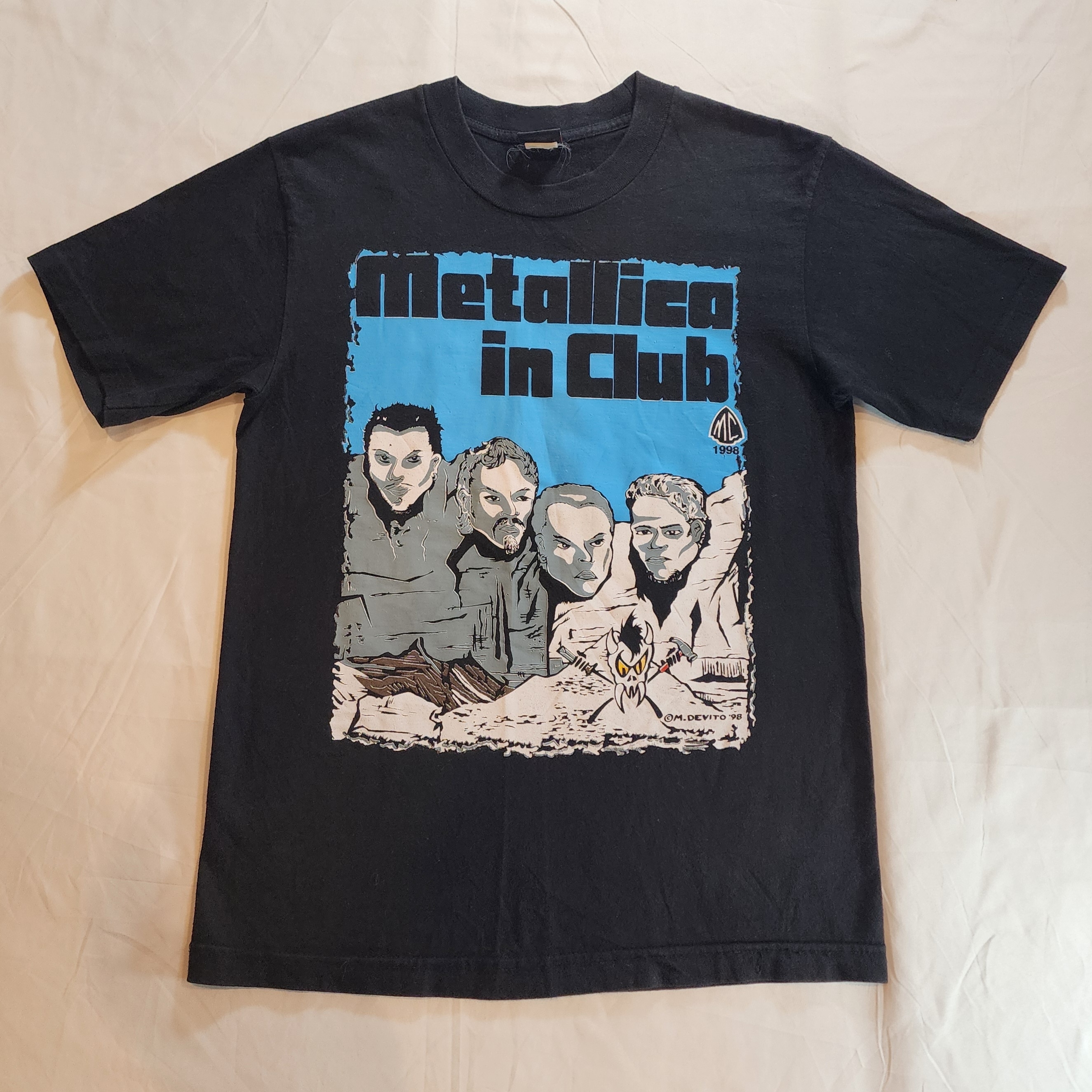 Vintage Rare 1998 Metallica Mount Rushmore Club H-D Parody Size S